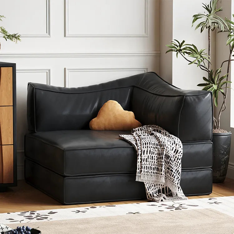 Sofa Brown Beige Black Synthetic leather Down Stuffing cotton fmgj-6329