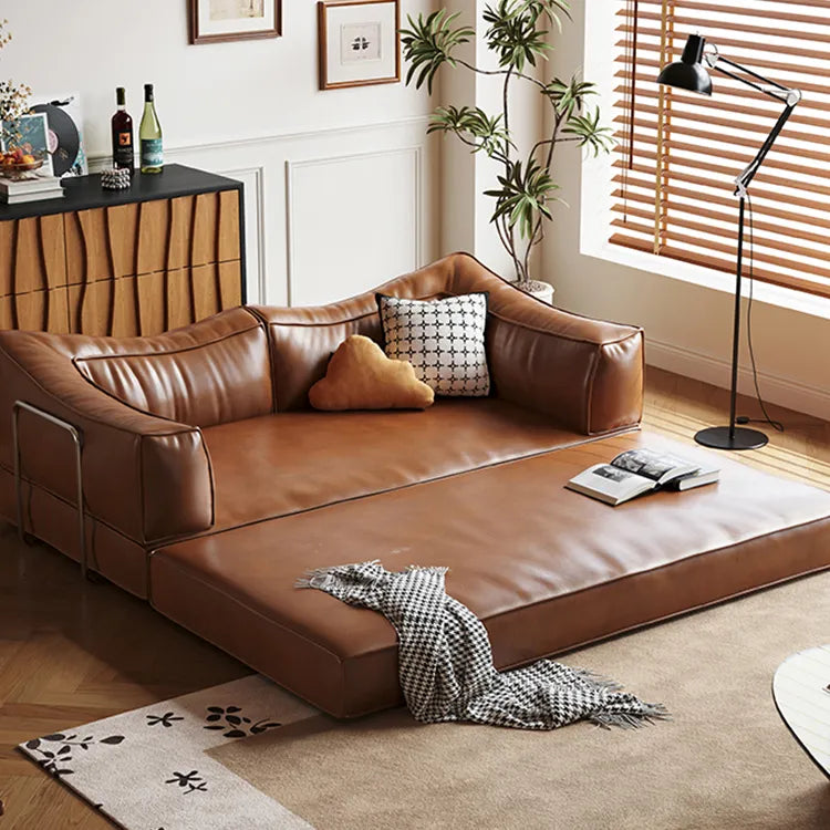 Sofa Brown Beige Black Synthetic leather Down Stuffing cotton fmgj-6329