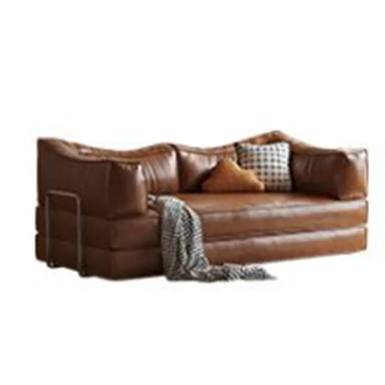 Sofa Brown Beige Black Synthetic leather Down Stuffing cotton fmgj-6329
