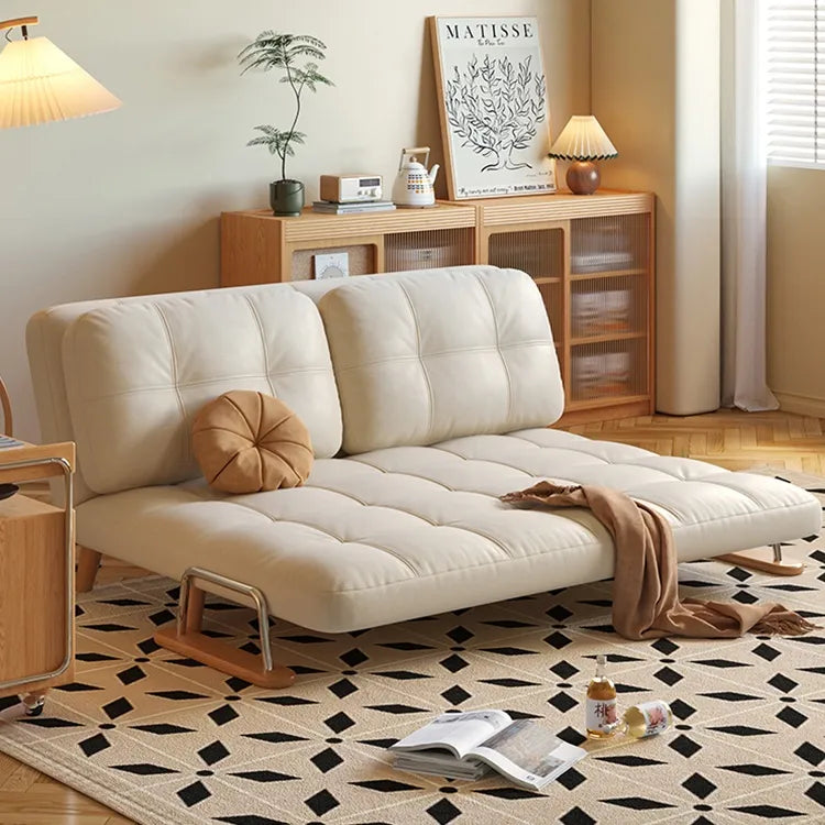 Sofa Beige Black Brown Ash wood Stuffing cotton Solid wood Synthetic leather fmgj-6330