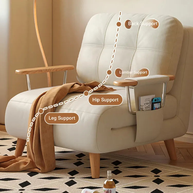 Sofa Beige Black Brown Ash wood Stuffing cotton Solid wood Synthetic leather fmgj-6330