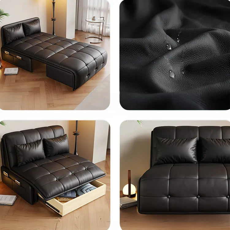 Sofa Khaki Beige Black Light gray Dark gray Brown Synthetic leather Solid wood Stuffing cotton fmm-6358
