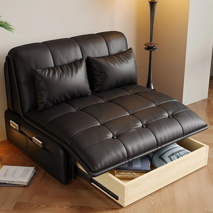Sofa Khaki Beige Black Light gray Dark gray Brown Synthetic leather Solid wood Stuffing cotton fmm-6358