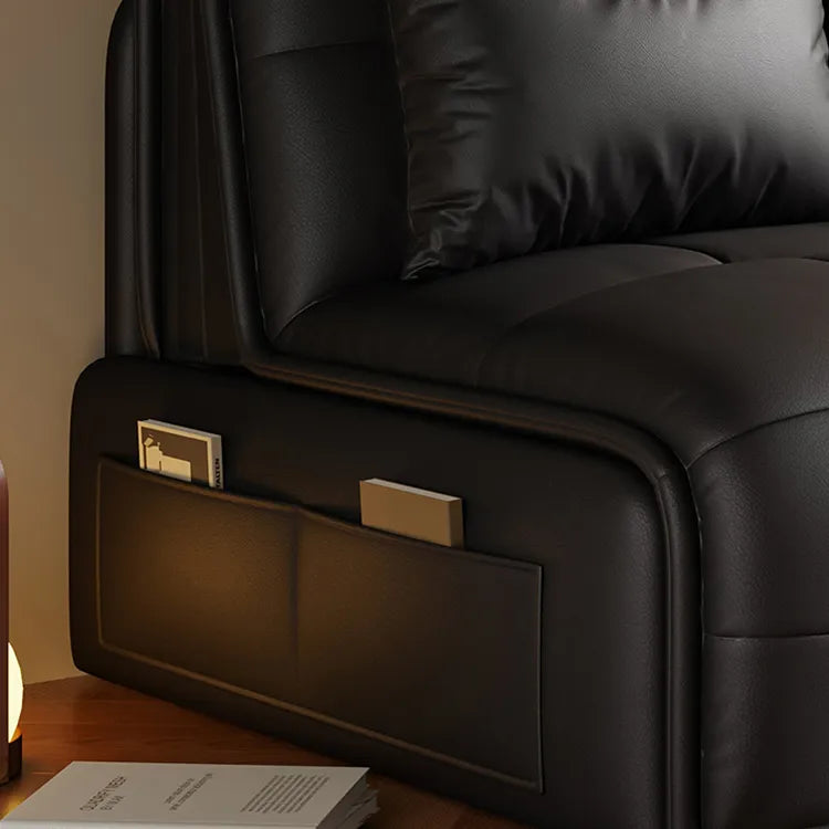 Sofa Khaki Beige Black Light gray Dark gray Brown Synthetic leather Solid wood Stuffing cotton fmm-6358