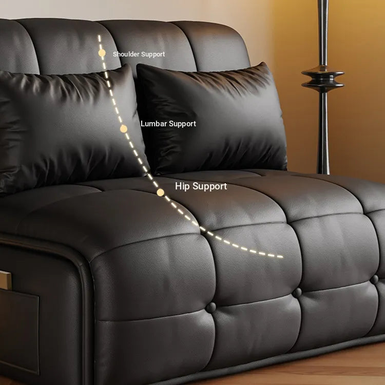 Sofa Khaki Beige Black Light gray Dark gray Brown Synthetic leather Solid wood Stuffing cotton fmm-6358