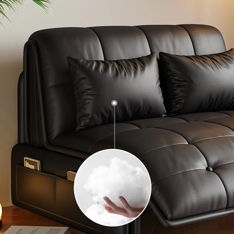 Sofa Khaki Beige Black Light gray Dark gray Brown Synthetic leather Solid wood Stuffing cotton fmm-6358