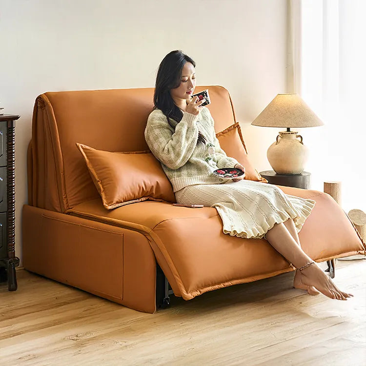 Sofa Orange Khaki Beige Black Gray Brown Synthetic leather Solid wood fmm-6365