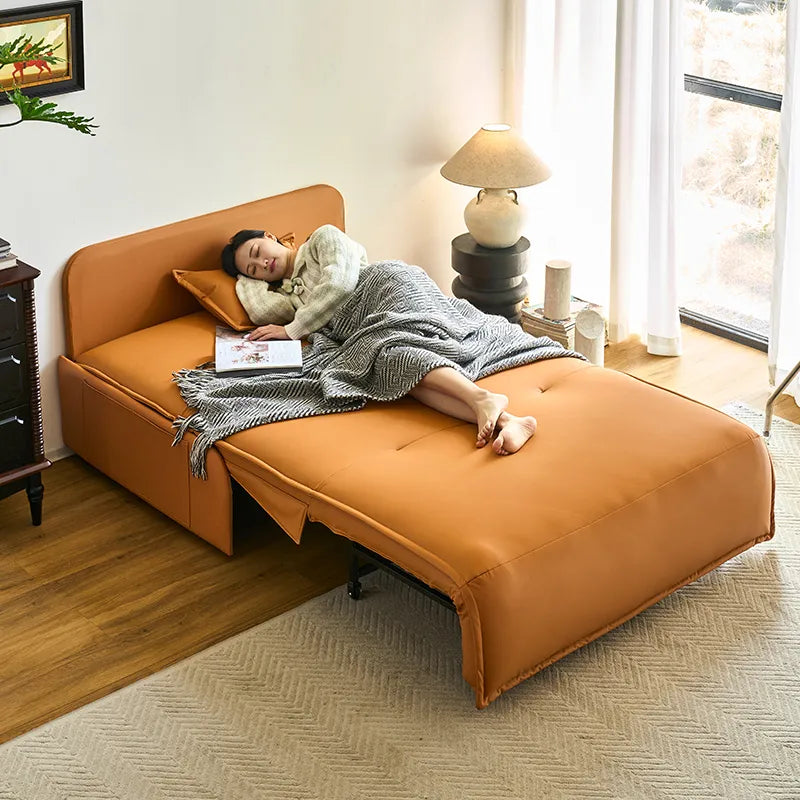 Sofa Orange Khaki Beige Black Gray Brown Synthetic leather Solid wood fmm-6365
