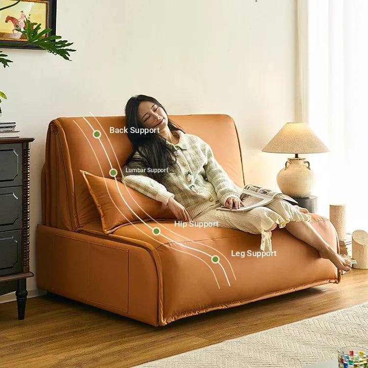 Sofa Orange Khaki Beige Black Gray Brown Synthetic leather Solid wood fmm-6365