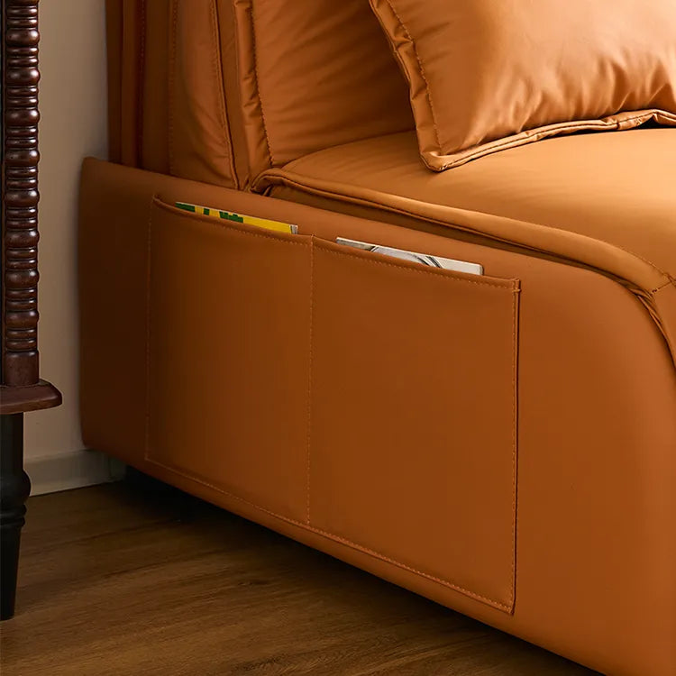 Sofa Orange Khaki Beige Black Gray Brown Synthetic leather Solid wood fmm-6365