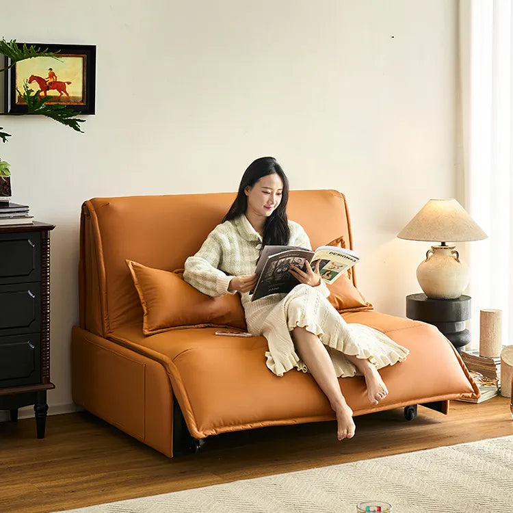 Sofa Orange Khaki Beige Black Gray Brown Synthetic leather Solid wood fmm-6365