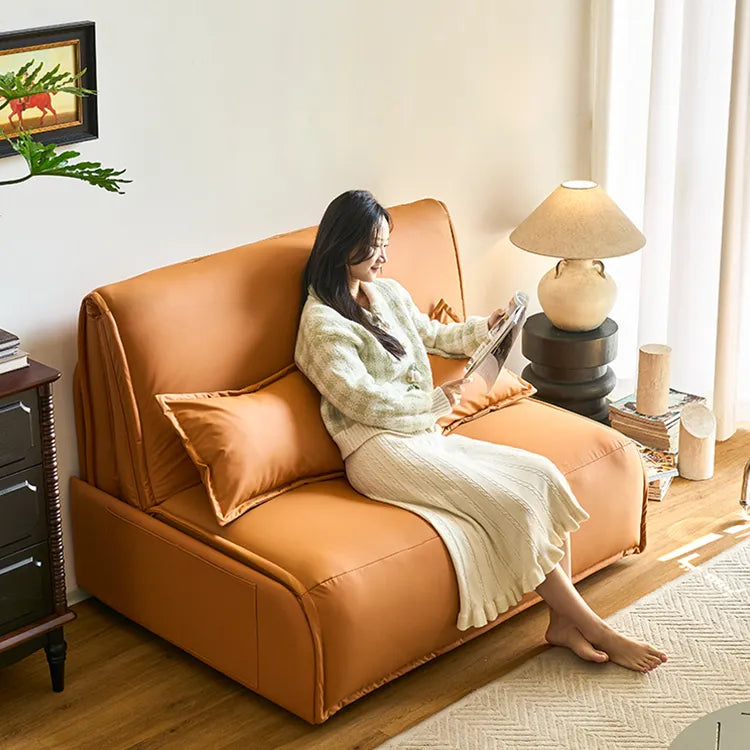 Sofa Orange Khaki Beige Black Gray Brown Synthetic leather Solid wood fmm-6365