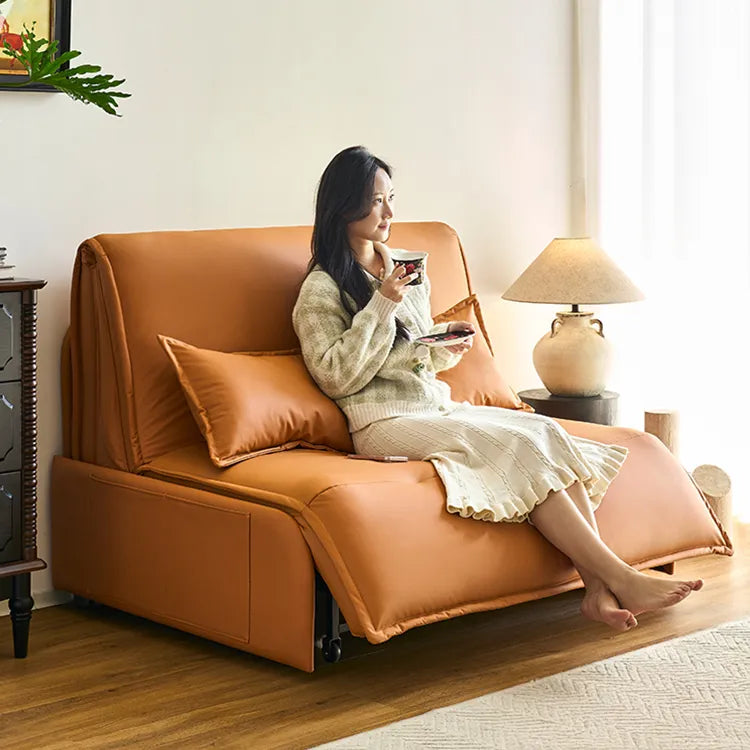Sofa Orange Khaki Beige Black Gray Brown Synthetic leather Solid wood fmm-6365