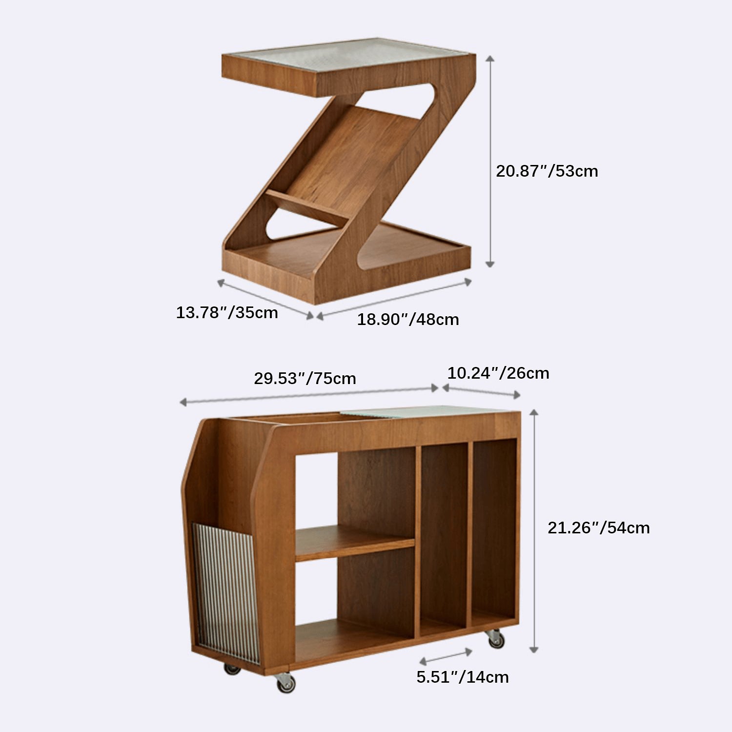 Elegant Light Brown Black Cherry Wood Tea Table with Plywood & Glass Top fmy-688
