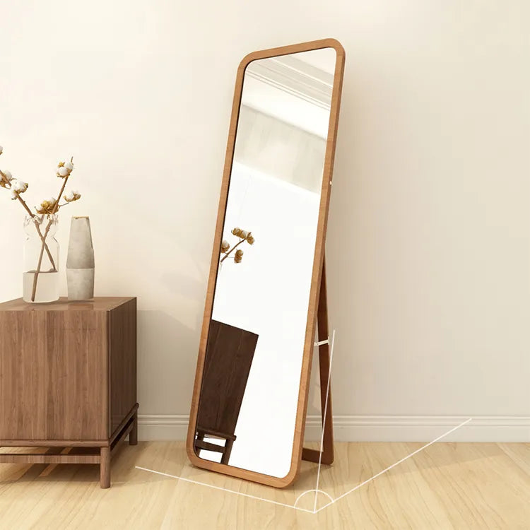 Mirror Natural Brown Glass Pine fnls-6518