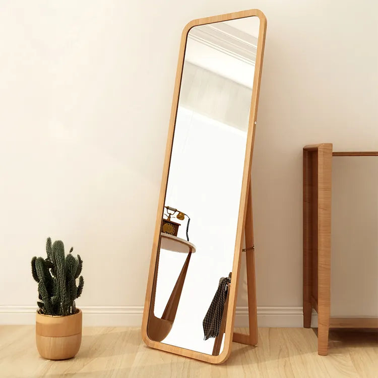 Mirror Natural Brown Glass Pine fnls-6518