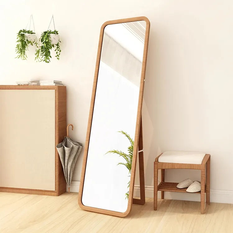 Mirror Natural Brown Glass Pine fnls-6518