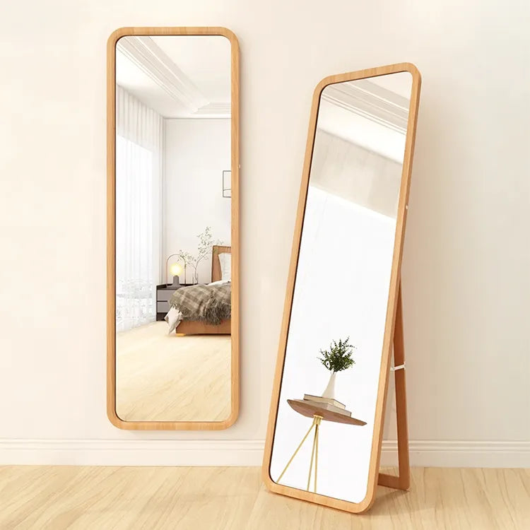 Mirror Natural Brown Glass Pine fnls-6518