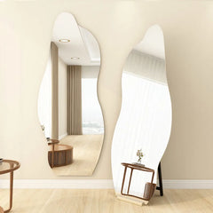 Mirror Silver Glass Solid wood fnls-6520