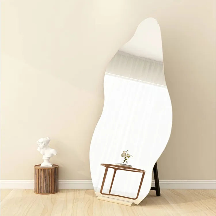 Mirror Silver Glass Solid wood fnls-6520