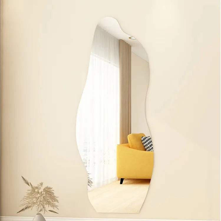 Mirror Silver Glass Solid wood fnls-6520