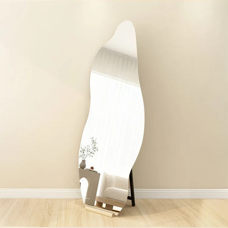 Mirror Silver Glass Solid wood fnls-6520