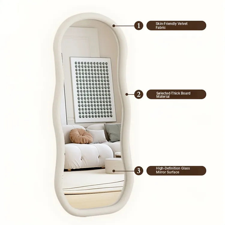 Mirror Beige Camel color Green Black Glass fnls-6521