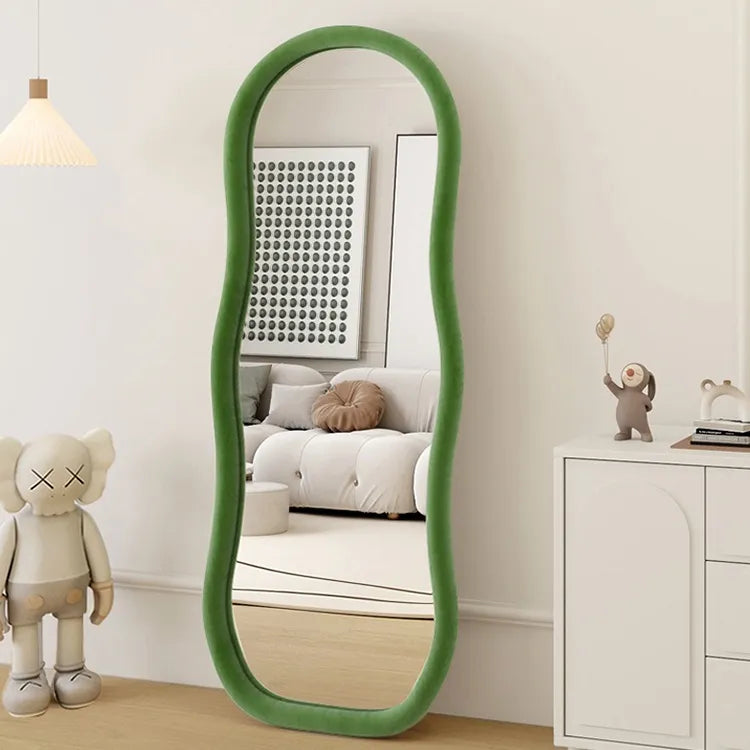 Mirror Beige Camel color Green Black Glass fnls-6521