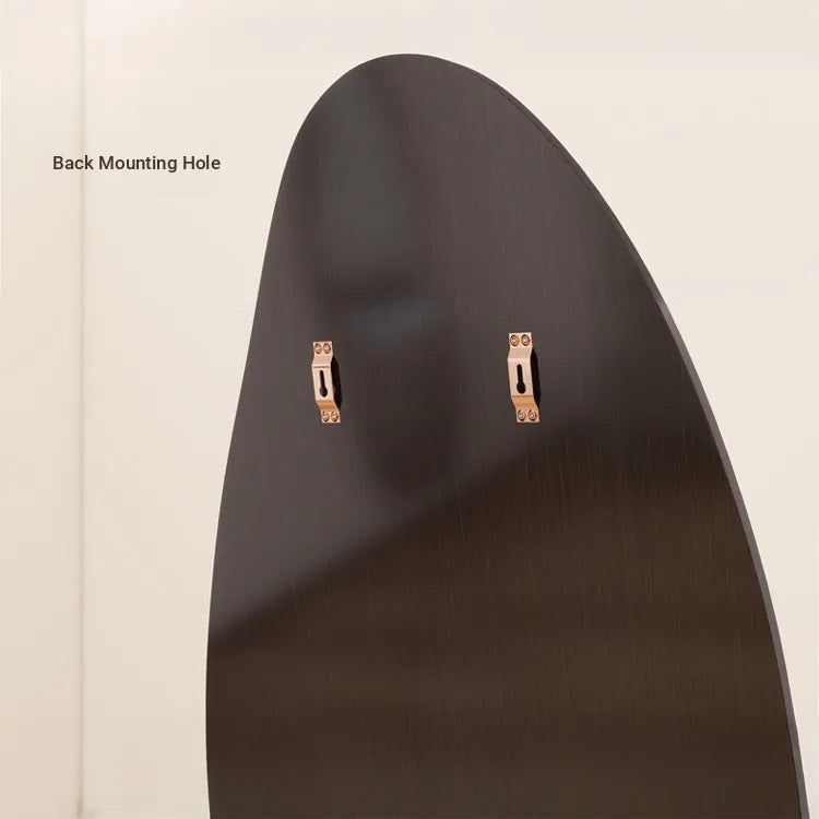 Mirror Brown Black Glass Solid wood fnls-6523