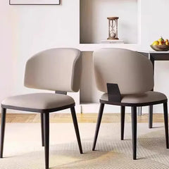 Chair Black White Synthetic leather fsd-6369