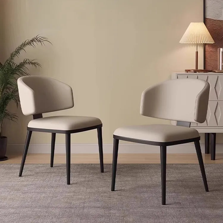 Chair Black White Synthetic leather fsd-6369