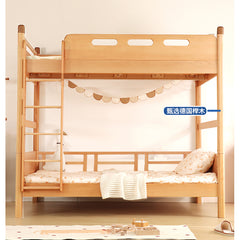 Elegant Natural Beech, Cedar, and Pine Wood Bed – Superior Craftsmanship and Timeless Design fslmz-1085