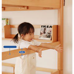 Elegant Natural Beech, Cedar, and Pine Wood Bed – Superior Craftsmanship and Timeless Design fslmz-1085