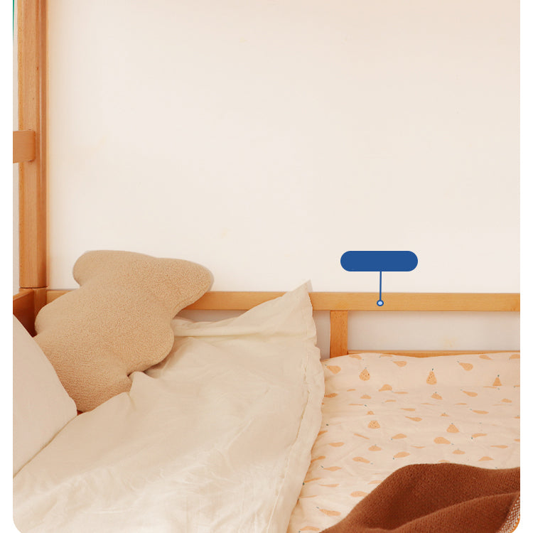 Elegant Natural Beech, Cedar, and Pine Wood Bed – Superior Craftsmanship and Timeless Design fslmz-1085