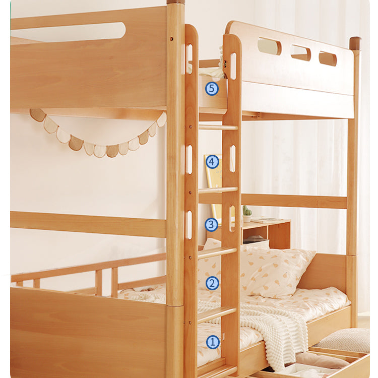 Elegant Natural Beech, Cedar, and Pine Wood Bed – Superior Craftsmanship and Timeless Design fslmz-1085