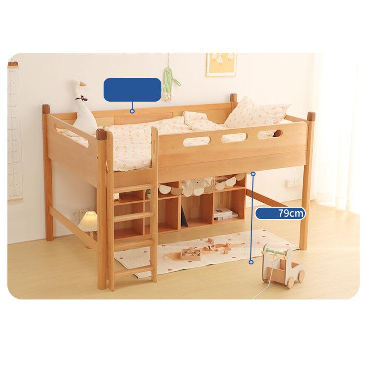 Elegant Natural Beech, Cedar, and Pine Wood Bed – Superior Craftsmanship and Timeless Design fslmz-1085