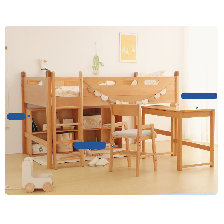 Elegant Natural Beech, Cedar, and Pine Wood Bed – Superior Craftsmanship and Timeless Design fslmz-1085