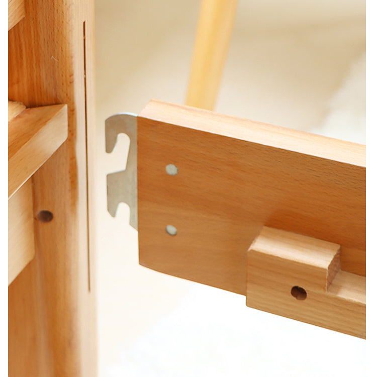 Elegant Natural Beech, Cedar, and Pine Wood Bed – Superior Craftsmanship and Timeless Design fslmz-1085