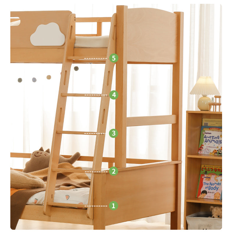 Luxurious Beech, Cedar, and Pine Wood Bed - Premium Quality and Elegant Design fslmz-1086