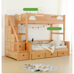 Premium Wooden Bed Frame: Beech, Cedar, Pine & Rubber Wood Options fslmz-1088