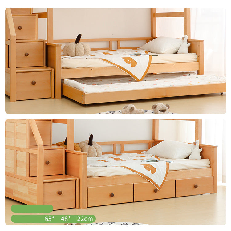 Premium Wooden Bed Frame: Beech, Cedar, Pine & Rubber Wood Options fslmz-1088
