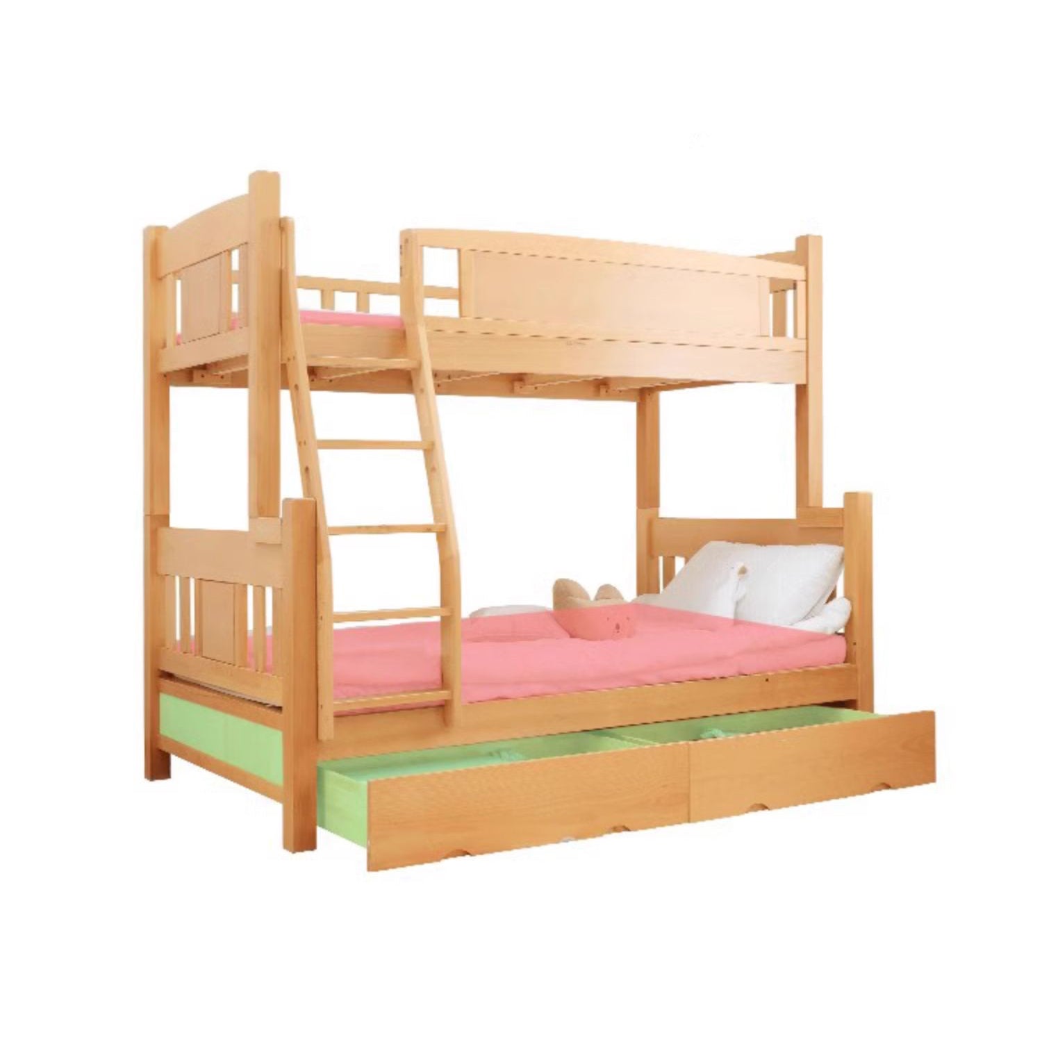 Elegant Bed Frame in Premium Beech, Pine, and Rubber Wood for Modern Bedrooms fslmz-1103