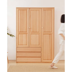 Stylish Natural Beech & Rubber Wood Cabinet for Modern Living Spaces fslmz-1117