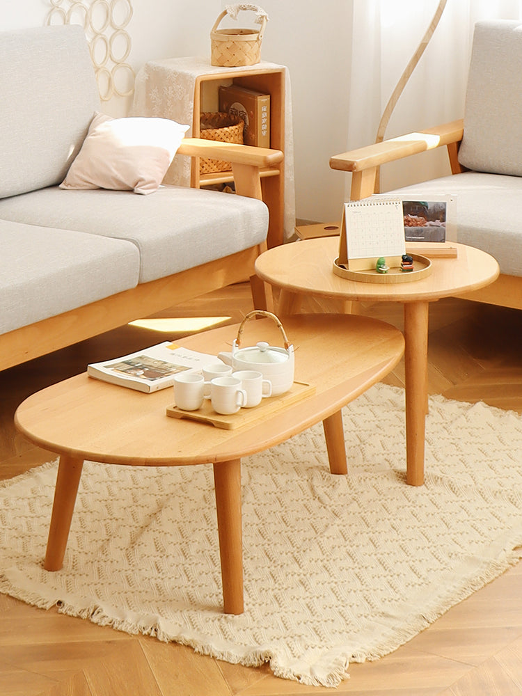 Exquisite Natural Beech Wood Tea Table for Elegant Living Spaces fslmz-1121