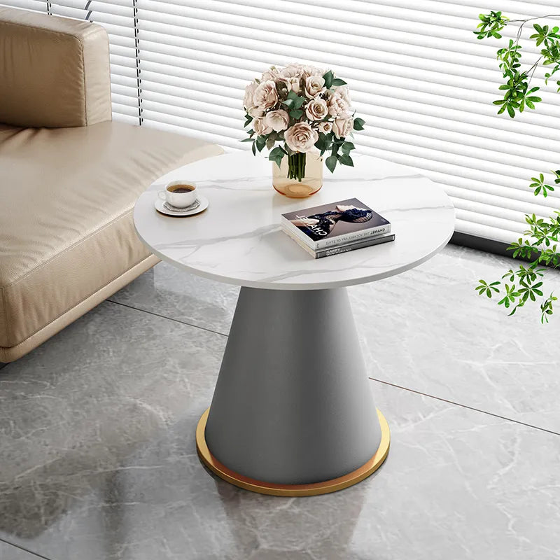 Coffee table Orange Gray Black Dark brown White Sintered Stone Synthetic leather fsmk-6346