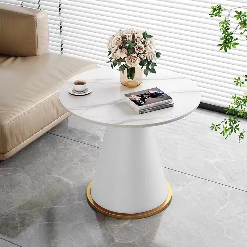 Coffee table Orange Gray Black Dark brown White Sintered Stone Synthetic leather fsmk-6346