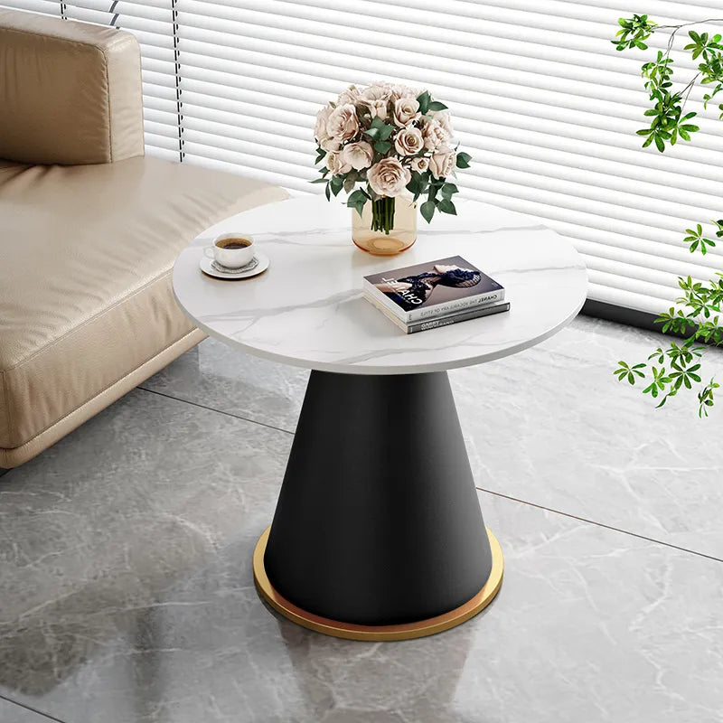 Coffee table Orange Gray Black Dark brown White Sintered Stone Synthetic leather fsmk-6346