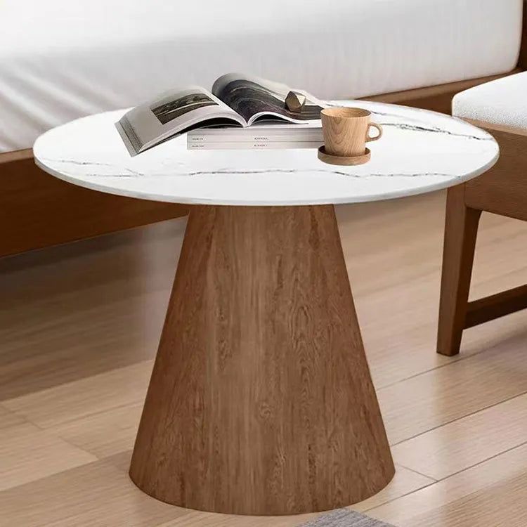 Coffee table Brown COLOR1 HDF Synthetic leather Solid wood Sintered Stone fsmk-6348