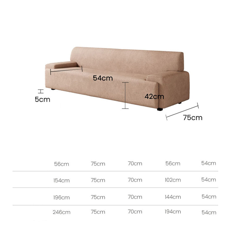 Stylish Scratch-Resistant Off White and Brown Sofa with Black Wood Particle Board Frame fsmy-396