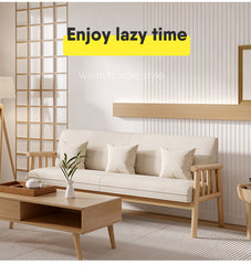 Scratch-Resistant Fabric Sofa with Black, Brown, Green, White Wood Finish fsmy-408